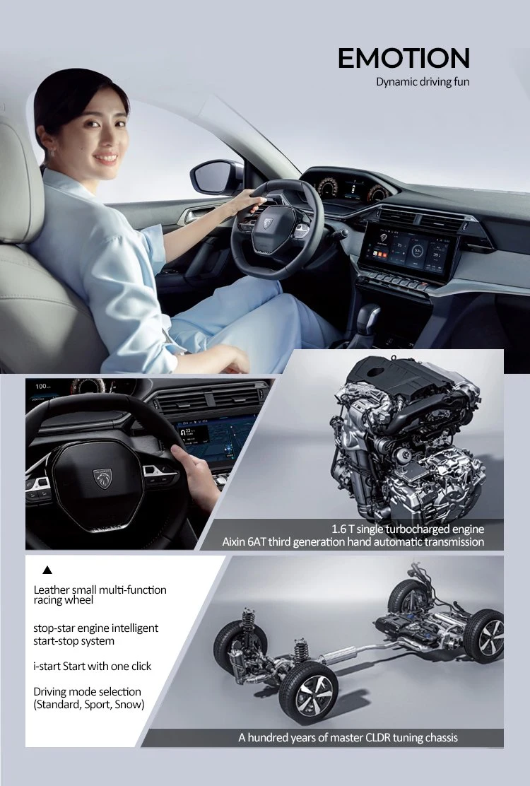China Factory Cars Second Hand Peugeot 408 Sedan Used Cars Selling Used Car Online for Sale