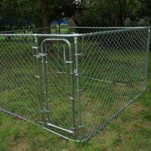 Chain Link Wire Dog Kennels With Pitched Roof