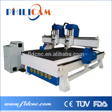 Two heads woodworking 4x8 ft cnc router machine price