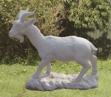 garden goat stone statue