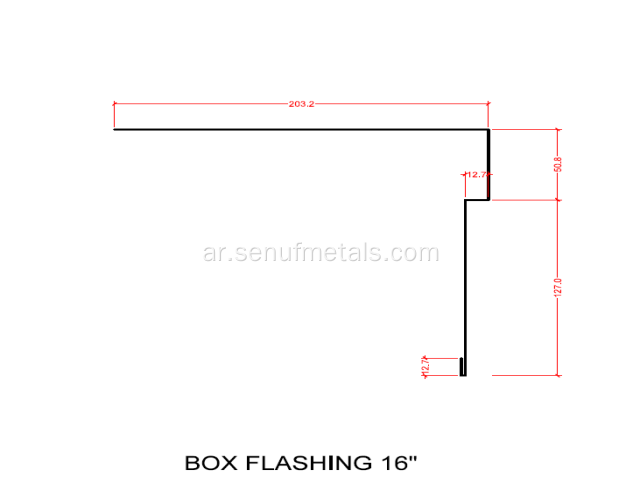 Fascia Board عادي الفولاذ المقاوم للصدأ R450 كل 5 متر