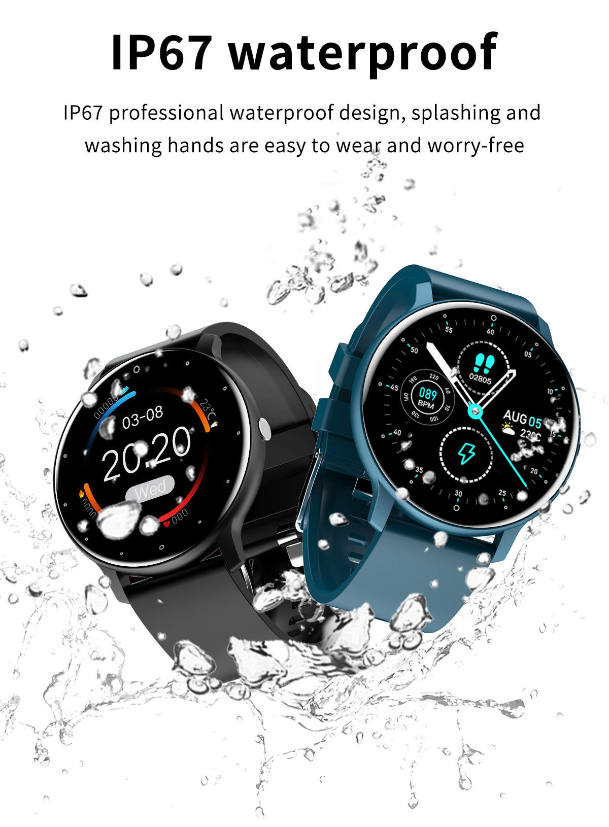 ZL02 Latest Round Smartwatch Phone Call Sleep Monitoring Fitness Waterproof Smart Mobile Watch