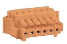 6P 7mm Pitch 24 - 14 AWG Male MCS Connector With Spring-cag