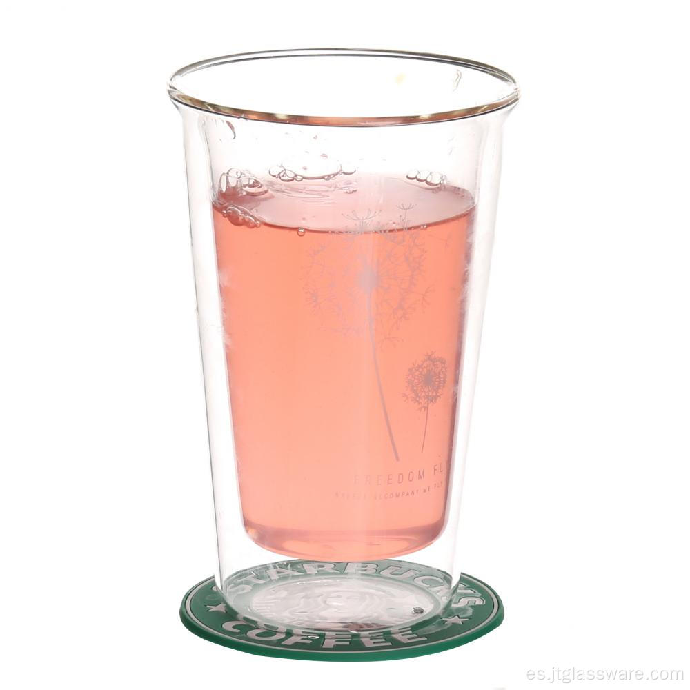 Vaso de vidrio de doble pared de 320 ml