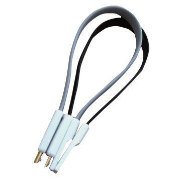 New Short Noodle Flat Magnet Mini USB Cable for Samsung HTC, 23cm Maximum USB Cable Length