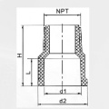 NBR5648 Водоснабжение Upvc Мужской адаптер серого цвета