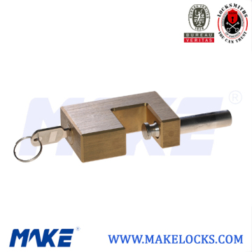 Security outdoor pin tumbler rectangular brass padlock