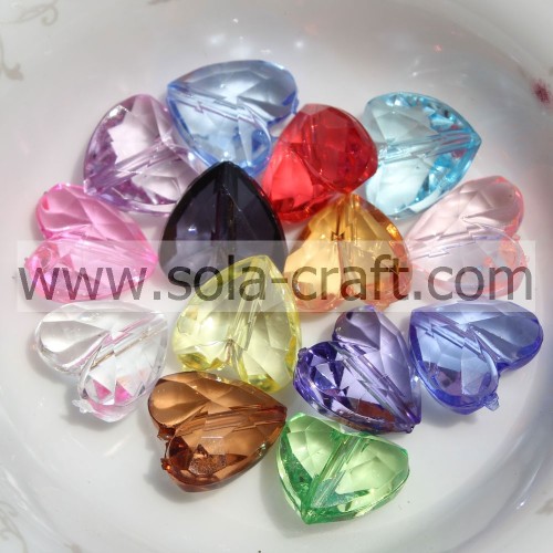 8 * 12 * 12 MM Clear Colors Gioielli Cuore Perline all&#39;ingrosso &quot;