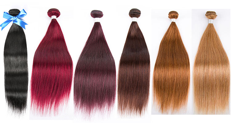 Peruvian Human Hair Bundle 100% Straight Human Hair Extension Weave Natural Color Can Be Dyed