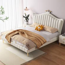 Home furniture luxury modern wooden frame bed