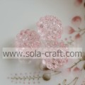 Perles de baie en plastique claires de couleur rose clair brillant 12x14MM pour la décoration de bijoux