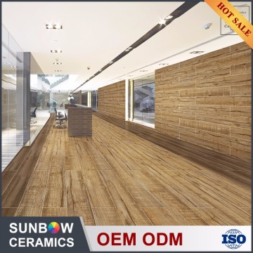 Rough waterproof smooth wood look porcelain tile