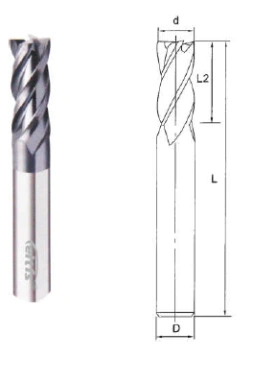 Cheap Economy HRC60 Solid Carbide Square End Mill for Steels