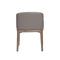 Modern Grace Wood Leather Dining Chair