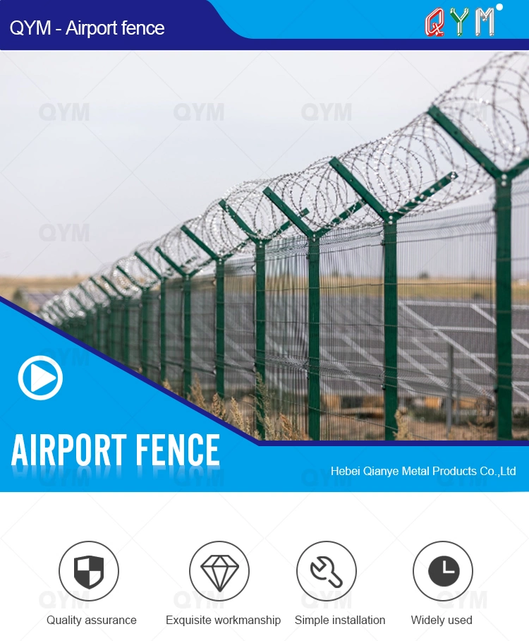 Prison Fence Razor Wire Welded Wire Mesh Airport Fencing