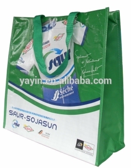 Custom print laminated PP shopping woven bag