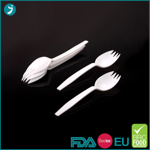 Spork plástico desechable blanco PP