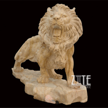 High Workmanship Life Size animal sculpture stone lion statue for sale