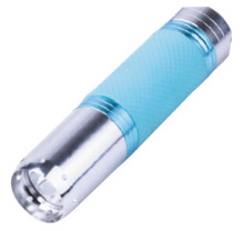 Colorful rubber handle aluminum flashlight