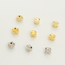 14K Gold Plated Flower Shaped White Gold Striped Bead 18K Gold Plated Brass Patterned Bead" 

However, for better SEO and clarity, you might consider shortening or simplifying it slightly:

"Flower Shaped 14K Gold Plated White Gold Striped Bead 18K Gold P