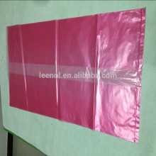 Customized ESD Garbage Bag Flat Open Pink PE Bags For Packing