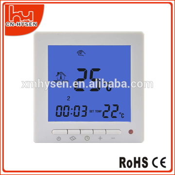 Button heating thermostat programmable