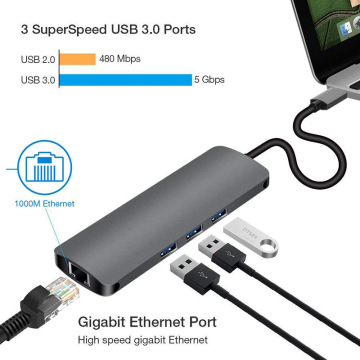 Groothandel 9 IN 1 USB Type C-adapter