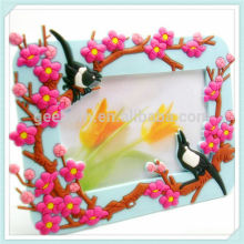 flower shaped 3d soft pvc photo frame