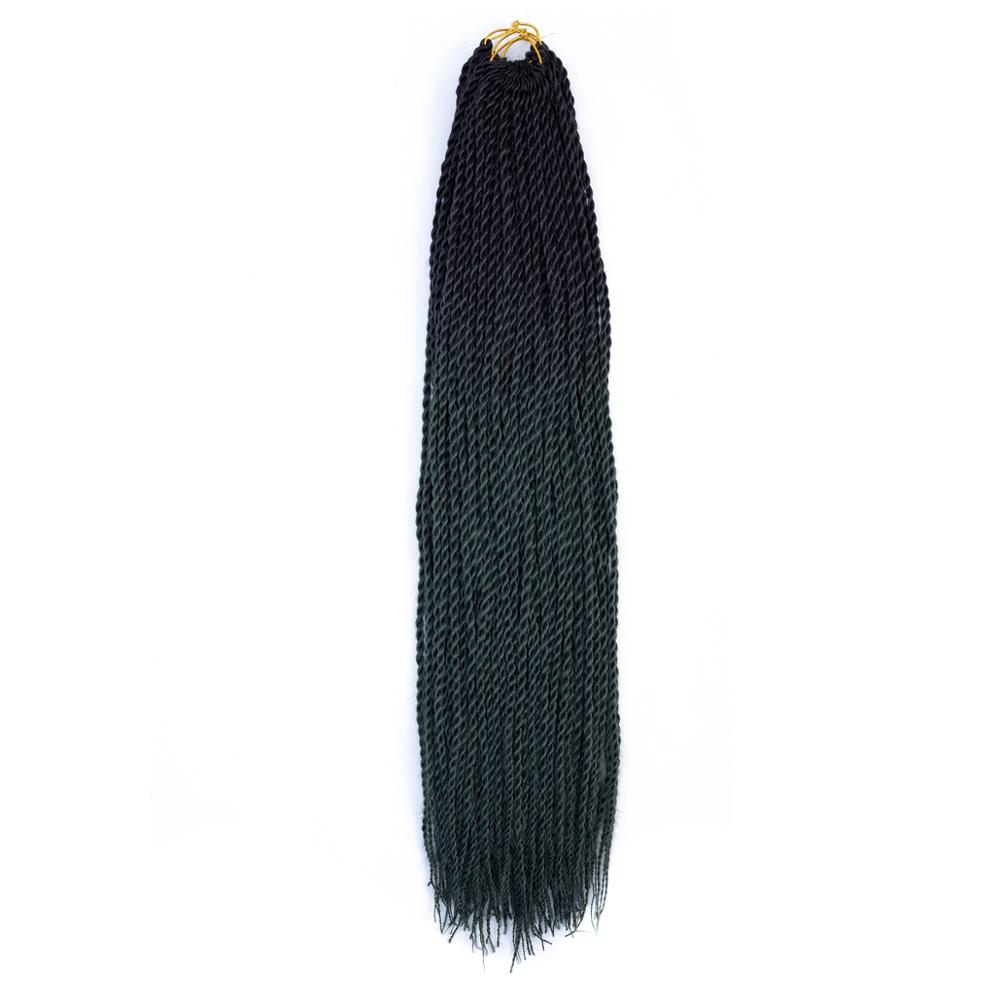MYZYR 20inch Ombre Senegalese Twist Braiding Hair Crochet Braids Synthetic Crochet Hair Extensions Black Brown Women