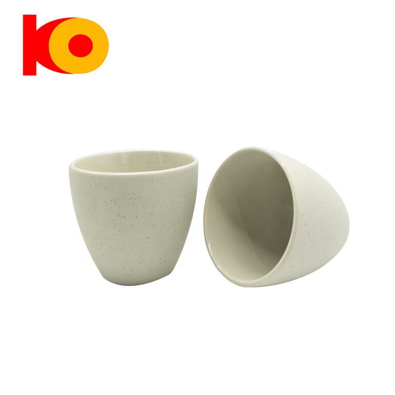 10oz Super quality creamy beige stoneware ceramic mug without handle