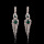 Green Crystal Fashion Dangle Earrings Silver Rhinestone