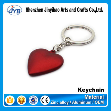 metal red beautiful heart shaped keyring