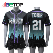 IBETOP Hot Sale Custom Crystal Cheerleaders Baseball Jerseys