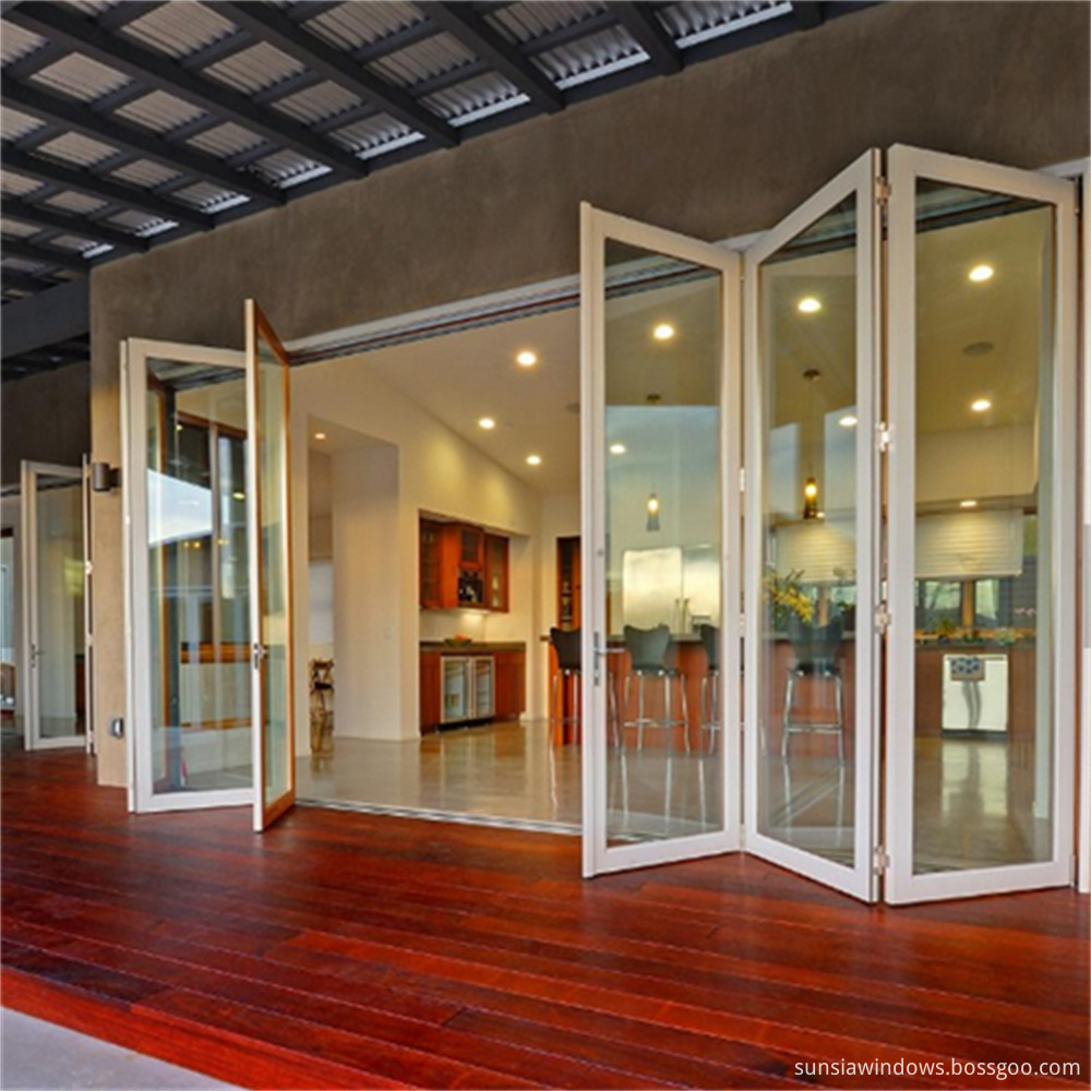 Aluminium Foldable Glass Doors