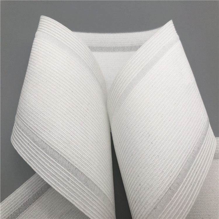 High stretched Spandex high tenacity reflective waistband interlining elastic waistband tape for pants trousers