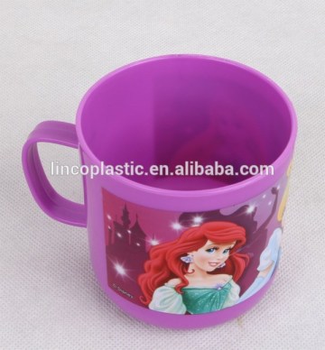 Plastic round cup with purple color