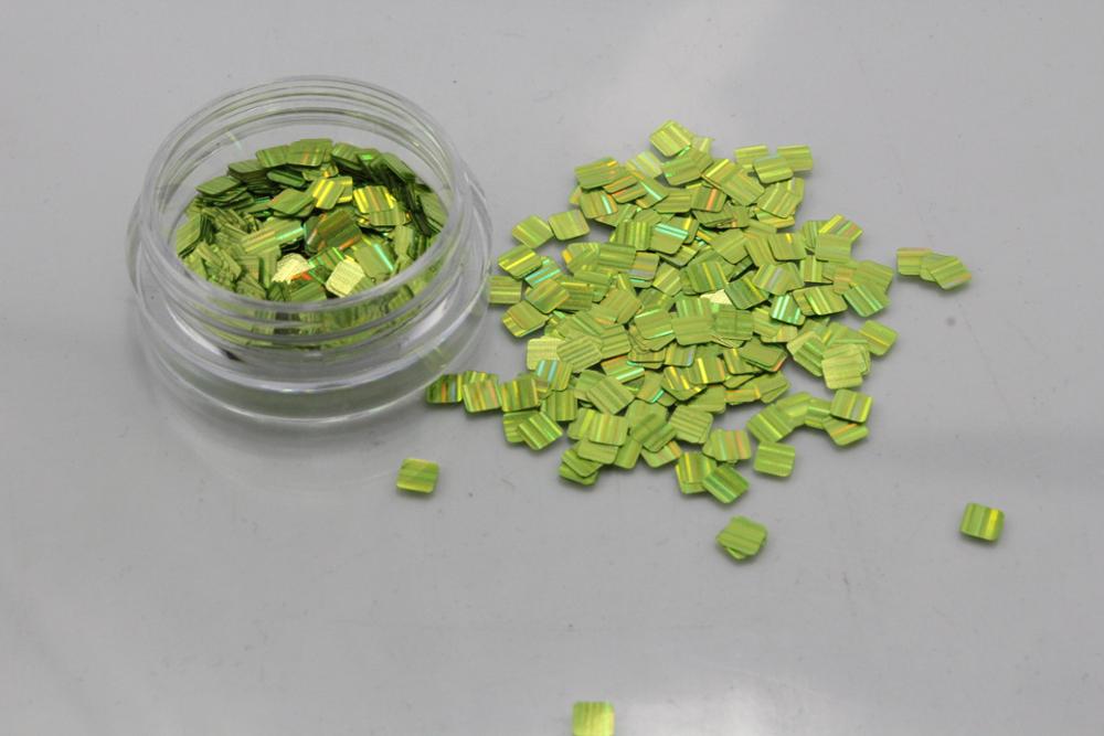 Hot selling!3D polyester laser glitter flake for nail art, make up,cloth decoration, ornament for all festival etc