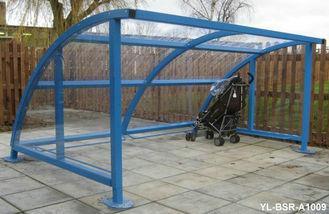 Custom Blue Iron Metal Display Stands Bicycle Rack In Publi