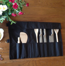 Waxed canvas tool roll bag knifer roll bag