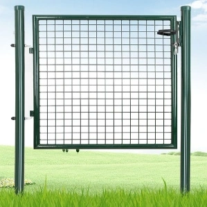 Green Galvanised Steel Mesh Garden Gate