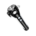 Explosion-proof flashlight waterproof IPX6 Magnetic suction Solar Onboard Self-Help Escape Hammer usb fast charging flashlight
