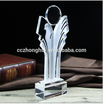 Natural Crystal pigeons trophy, crystal prize cup ,crystal trophy