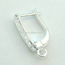 Silver 925 Earring Clip English Hook 15*10.4mm with Hanging Loop