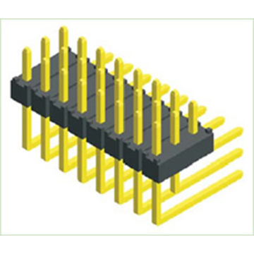 P2.00mm(.079") Triple Row Single Base Right Angled/90° DIP Pin Header PCB Connector