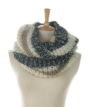 Ladies Classic Knitted Infinity Scarf with Lurex