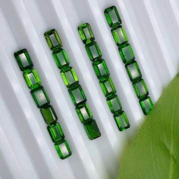 Wholesale Natural Diopside Faceted Octagonal Ring Face Cut