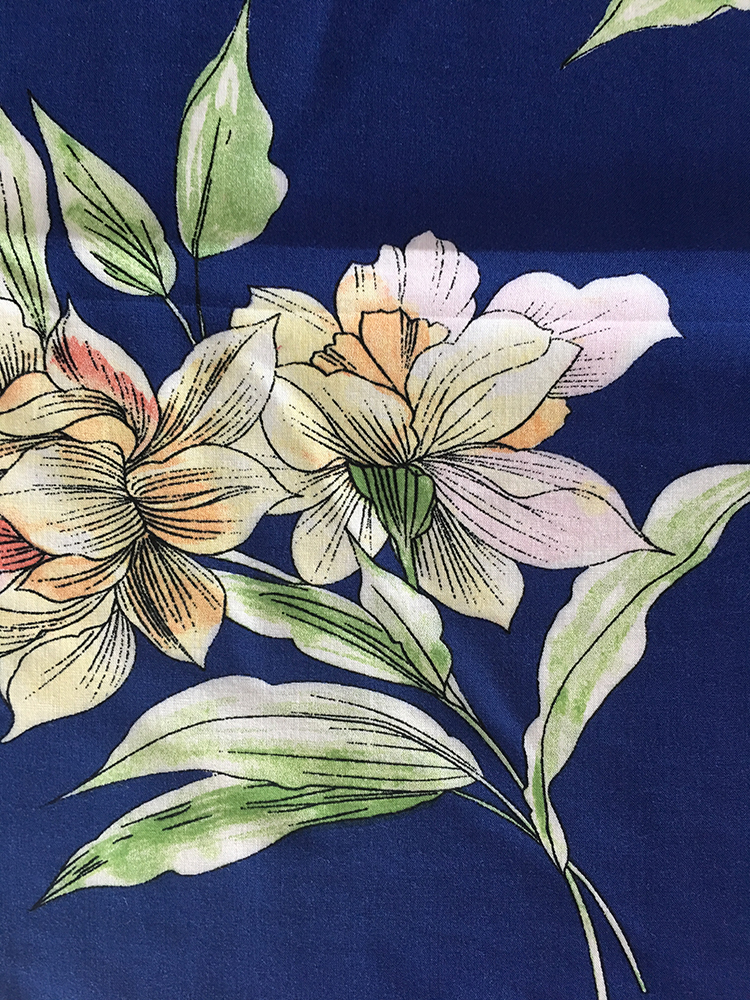 Flower Design Rayon Poplin shuttle Light Printing Fabric