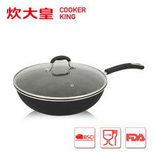 2015 new 30CM aluminum non-stick wok set/black season aluminum wok