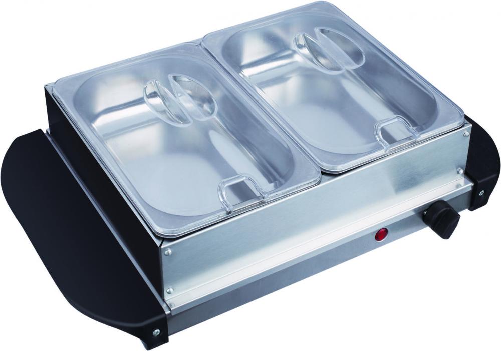 Tafel top 2 pan buffet voedsel warmer