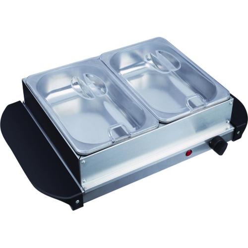 Tafel top 2 pan buffet voedsel warmer